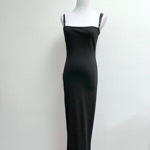 Dolce & gabbana black knit maxi dress 38 S wiggle slip